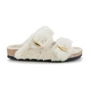 Birkenstock Teddy Lammskinns Platta Skor Beige, Dam