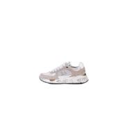 Premiata Beige Sneakers med Logodetalj Beige, Dam