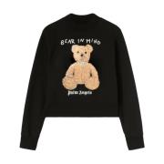 Palm Angels Broderad Björn Motiv Sweaters Black, Dam