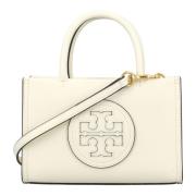 Tory Burch Elegant Warm White Läderhandväska White, Dam