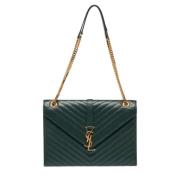 Yves Saint Laurent Vintage Pre-owned Laeder axelremsvskor Green, Dam