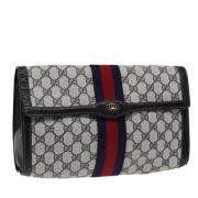 Gucci Vintage Pre-owned Laeder kuvertvskor Blue, Dam