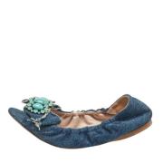 Miu Miu Pre-owned Pre-owned Denim lgskor Blue, Dam