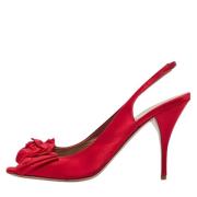 Valentino Vintage Pre-owned Satin klackskor Red, Dam