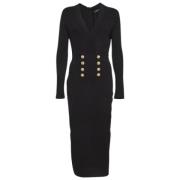 Balmain Pre-owned Pre-owned Tyg klnningar Black, Dam