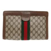 Gucci Vintage Pre-owned Laeder kuvertvskor Beige, Dam