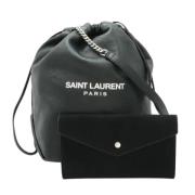 Yves Saint Laurent Vintage Pre-owned Laeder axelremsvskor Black, Dam