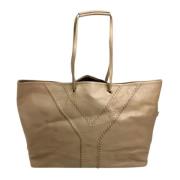 Yves Saint Laurent Vintage Pre-owned Laeder axelremsvskor Beige, Dam