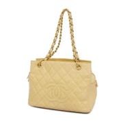 Chanel Vintage Pre-owned Laeder chanel-vskor Beige, Dam