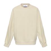 Stone Island Sweatshirt med logotyp Beige, Herr