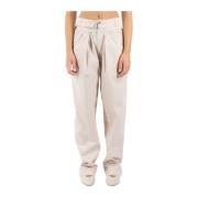 Isabel Marant Étoile Beige Bomullsblandning Byxor Beige, Dam