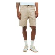 A Bathing APE Logo Patch Chino Shorts Bomull Twill Beige, Herr