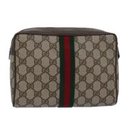 Gucci Vintage Pre-owned Laeder kuvertvskor Beige, Dam