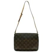 Louis Vuitton Vintage Pre-owned Canvas axelremsvskor Brown, Dam