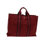 Hermès Vintage Pre-owned Canvas handvskor Red, Dam