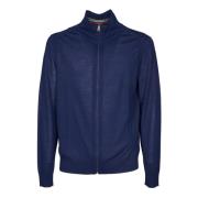 PS By Paul Smith Blå Merinoull Kofta Aw24 Blue, Herr