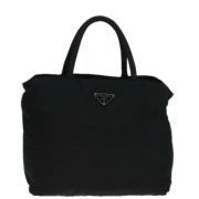 Prada Vintage Pre-owned Nylon handvskor Black, Dam