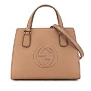 Gucci Vintage Pre-owned Laeder totevskor Brown, Dam