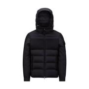 Moncler Kort dunjacka med ullkant Black, Herr