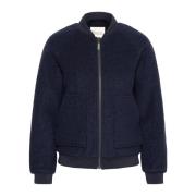 My Essential Wardrobe Stilig Jacka med Stora Fickor Blue, Dam