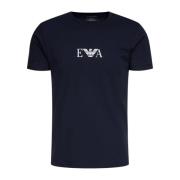 Emporio Armani 2-Pack Stretch Bomull T-shirt - Blå Blue, Herr