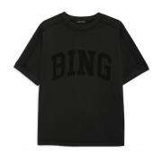 Anine Bing Vintage Black Wash Tee Jaylin Top Black, Dam