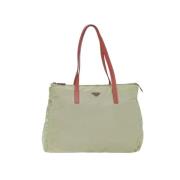 Prada Vintage Pre-owned Nylon prada-vskor Beige, Dam