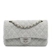 Chanel Vintage Pre-owned Tyg axelremsvskor Gray, Dam