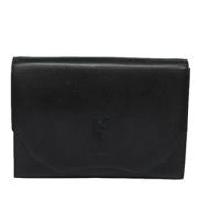 Yves Saint Laurent Vintage Pre-owned Laeder kuvertvskor Black, Dam