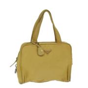 Prada Vintage Pre-owned Nylon prada-vskor Yellow, Dam