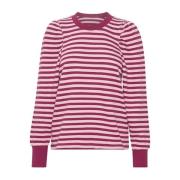 Karen by Simonsen Hallon Glans Sweat Blus Pink, Dam