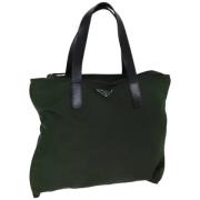 Prada Vintage Pre-owned Nylon prada-vskor Green, Dam