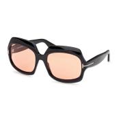 Tom Ford Stiliga solglasögon Ft1155 REN 05E Black, Dam