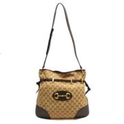 Gucci Vintage Pre-owned Canvas gucci-vskor Beige, Dam