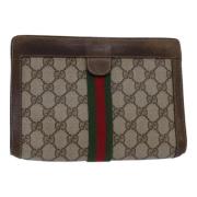 Gucci Vintage Pre-owned Laeder kuvertvskor Beige, Dam