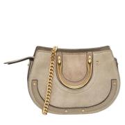 Chloé Pre-owned Pre-owned Laeder handvskor Gray, Dam