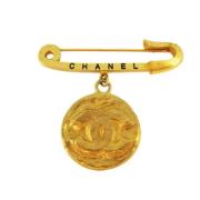 Chanel Vintage Pre-owned Metall chanel-smycken Yellow, Dam