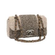 Chanel Vintage Pre-owned Canvas chanel-vskor Beige, Dam