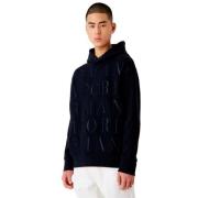 Armani Hoodie med Unikt Tryck Blue, Herr