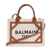 Balmain Axelväska med logotyp Beige, Dam