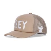 Obey Irish Cream Trucker Flat Skärm Keps Beige, Herr