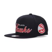 Mitchell & Ness Atlanta Hawks Script Snapback Keps Black, Herr