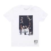 Mitchell & Ness NBA Spelare Foto Tee Hardwood Classics White, Herr