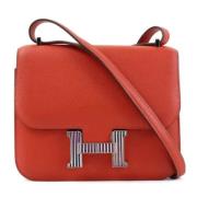 Hermès Vintage Pre-owned Tyg axelremsvskor Red, Dam