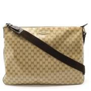 Gucci Vintage Pre-owned Canvas crossbodyvskor Beige, Dam