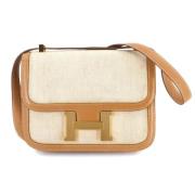 Hermès Vintage Pre-owned Laeder axelremsvskor Beige, Dam