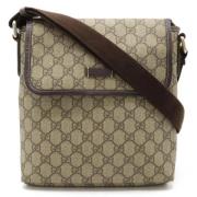 Gucci Vintage Pre-owned Canvas crossbodyvskor Beige, Dam