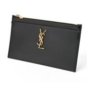 Yves Saint Laurent Vintage Pre-owned Laeder kuvertvskor Black, Dam