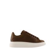 Alexander McQueen Khaki Läder Oversized Sneakers Brown, Herr