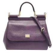 Dolce & Gabbana Pre-owned Pre-owned Laeder handvskor Purple, Dam